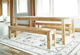 Build your dream dining room table and bench for under $150! Beginner Farm Table Benches 2 Tools 20 In Lumber Ana White