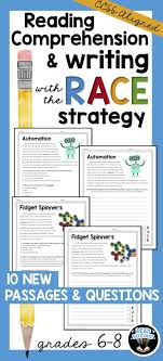 Reading Comprehension And Writing With The Race Strategy Distance Learning In 2020 Reading Comprehension Races Writing Strategy Teaching Writing