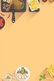 Simple Flat Hand Painted Posters Of Fast Food Restaurants Vector Background Food Poster Food Illustrations Food Drawing