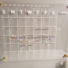 Acrylic Calendar With Side Notes Dry Erase Calendar White Etsy In 2020 Study Room Decor Wall Calendar Dry Erase Calendar