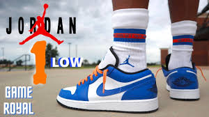Jordan 1 Low Game Royal Review On Feet W Lace Swaps Youtube