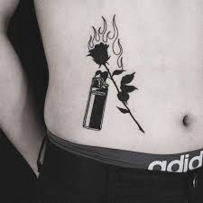 Burning Rose And A Lighter Tattoo Done At Bk Ink Studio Tattoos Burning Ink Lighter Rose Studio Tatto Black Rose Tattoos Light Tattoo Grunge Tattoo