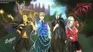 Loustica Otptober Chrobinweek2020 A Twitteren Fire Emblem Three Houses X Harry Potter Patronus Here S Byleth Dimitri From The Blue Lions Claude From The Golden Deer And Edelgard From The