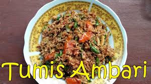 Tumis bawang merah iris, bawang putih iris dan bumbu halus hingga harum. Cara Membuat Tumis Ambari Udang Kecil Cabai Ijo Ala Dapur Desa Di Jamin Enak Youtube