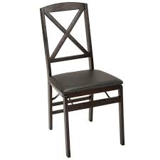 Cosco Espresso Vinyl Seat Folding Chair Set Of 2 39237esp2e The Home Depot Wood Folding Chair Folding Chair Padded Folding Chairs