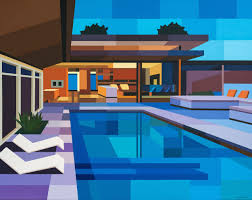Training with a group in open water is often limited to aerobic development. Andy Burgess Art Modernist House Paintings