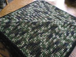 Camouflage Baby Blanket Crocheted Camo Baby Blanket Multi Etsy