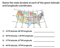 There are two longitude and latitude worksheets included in the pack to support understanding of what's covered in the powerpoint. Blank Map Of The United States Worksheets