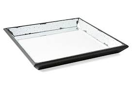 20x20 Mirrored Wood Tray On Onekingslane Com For Family Room Table Square Tray Wood Tray Tray Decor