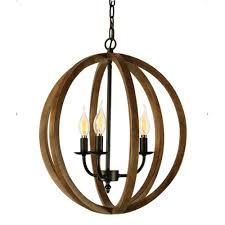 Karlis Rustic Globe Chandelier Light 3 Bulb Round Contemporary Steel Design With Wood Pattern Finish Classic Home Entryway And Foyer Decor Sold By Andmakers Rakuten Com Shop