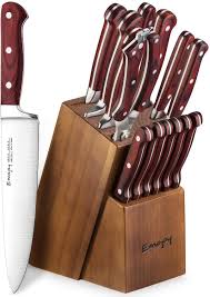 amazon.com: emojoy knife set, 15 piece
