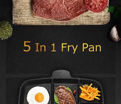 Check spelling or type a new query. Fryer Pan Non Stick 5 In 1 Fry Pan Divided Grill Fry Oven Meal Iamshopmall