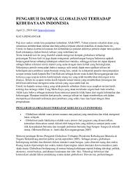 Sebutkan upaya mengatasi globalisasi di bidang budaya. Doc Pengaruh Dampak Globalisasi Terhadap Kebudayaan Rini Angareni Academia Edu