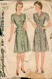 Vintage House Dress Sewing Pattern Simplicity 4584 Vintage Clothes Patterns House Dress Vintage Dress Patterns