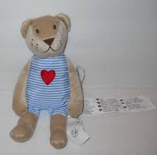 Ikea Fabler Bjorn Plush Teddy Bear Blue Stripe Red Heart Stuffed Baby 8 Nwt Kanguru