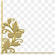 Ftestickers Border Corner Trim Leaf Flower Gold Frame Gold Vintage Png Transparent Png Gold Gold Glitter Gold Frame