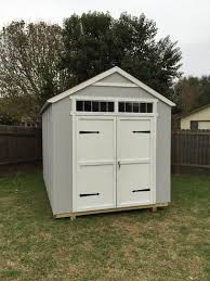 Handy Home Products Installed Majestic 8 Ft X 12 Ft Wood Storage Shed With Driftwood Shingles 60305 1 The Home Depot Shed Backyard Sheds Building A Shed