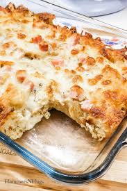 This casserole carrier has everything: Smokey Ham And Cheese Egg Casserole Hammers N Hugs In 2020 Slow Cooker Breakfast Recipe Yummy Pork Recipes Ham And Cheese