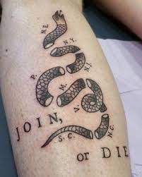 Join Or Die Tattoo 2 Historical Tattoos Join Or Die Tattoo Back Tattoos For Guys