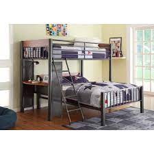 How to build a twin over full bunk bed from factorybunkbeds.com. Homelegance Division Contemporary Twin Over Full Loft Bed W Desk A1 Furniture Mattress Bunk Beds