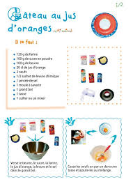 Imprimer La Recette Du Gateau Au Jus D Orange 1 Recette Maternelle Recette Jus D Orange