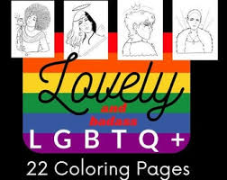Here's a set of free printable alphabet letter images for you to download and print. Coloring Lgbtq Etsy
