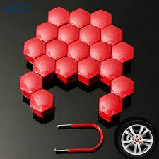 20pcs Set Universal Car 21mm Wheel Nut Bolt Head Cover Cap Hexagonal For Audi Bmw Vw Nut Bolt Bolt Plastic Caps