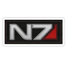 N7 Embroidered Patch Style Sticker Mass Effect Sticker Patches Fashion Embroidered Patches Mass Effect