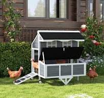 Amazon.com: PawHut Gallinero de 43 pulgadas con ruedas ...