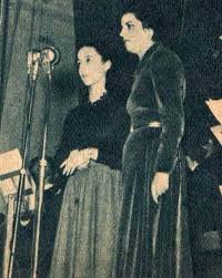 Fairuz Facing The Audience For The First Time 1954 Singer One Singer Painting