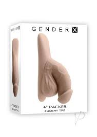 Buy Gender X TPE Packer Dildo 4 inch - Vanilla | Jack and Jill Adult