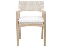 Explore chairs with rattan peel woven over a solid wood frame. Essential For Living Lucia Gray White Speckle Arm Dining Chair Esl6810pwwhtgt