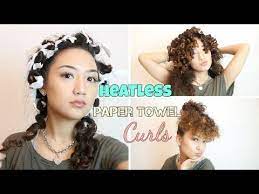 Heatless Tight Curls Using Paper Towels Tutorial Elliena Rose Anne Youtube Overnight Curls Short Hair Curls For Long Hair Overnight Curls