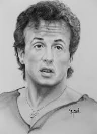 Sylvester Stallone Drawing By Greg Hand Bianco E Nero Color Nel