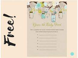 Free Mason Jars Guess The Baby Food Printabell Baby Food Recipes Free Printable Baby Shower Games Free Baby Shower Printables
