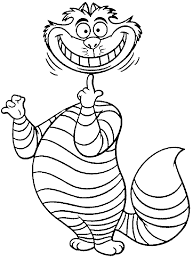 Alice In Wonderland Cheshire Cat Cute And Unique Coloring Pages For Kids B3f Alice In Wonderland Drawings Disney Coloring Pages Alice In Wonderland Tea Party