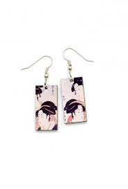 Utamaro Earrings Art Earrings Fair Trade Earrings Earrings