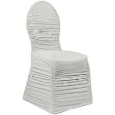 Ruched Fashion Spandex Banquet Chair Cover Silver Banquet Chair Covers Fashion Ruching