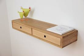 Floating Console Table With Two Drawers Entryway Organizer Etsy Floating Shelf With Drawer Floating Drawer Console Table