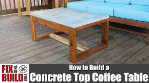 Building your own coffee table is rewarding and fun! Diy Concrete Top Outdoor Coffee Table How To Build Youtube