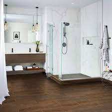 Bathroom & shower design and decorating ideas. Move Over Hardwood Porcelain Wood Look Tile Is In The House
