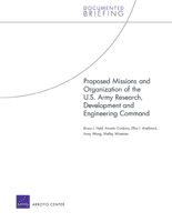 proposed missions and organization of the u s army research