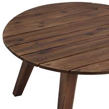 Im sorry i did that wrong. 30 Inch Acacia Round Coffee Table Dark Brown By Walker Edison
