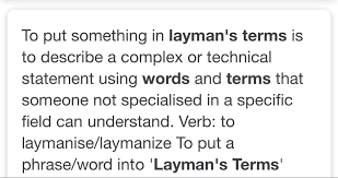 Layman S Terms Definition Meaning How To Memorize Things Word Of The Day Words