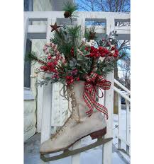 Vintage Christmas Ice Skate Primitive Country Christmas Ice Skates Country Christmas Decorations Christmas Skating