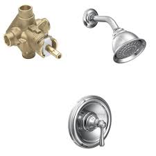 Moen Kingsley Single Handle 1 Spray Posi Temp Shower Faucet Trim Kit With Valve In Chrome Valve Included T2112 2520 The Home Depot In 2020 Shower Faucet Trim Kit Tub And Shower Faucets