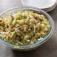 Napa Cabbage Slaw With Apple And Walnuts Cook S Illustrated Recipe Napa Cabbage Slaw Cooks Illustrated Slaw