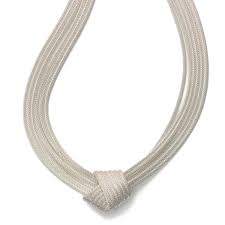 Dramatic Mesh Knot Necklace 18 Inch Sterling Silver Fortunoff Fine Jewelry