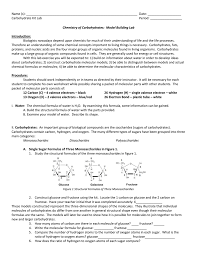 The general empirical structure for. Chemical Carbohydrate Model Lab