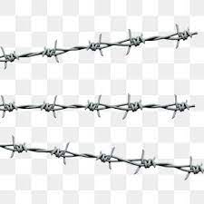 A Section Of Barbed Wire Barbed Wire Ink Brush Metal Background